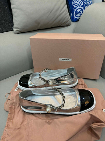MIU MIU バレリーナフラットシューズ 36.5サイズ 155940638