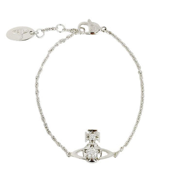 VIVIENNE WESTWOOD LEE ORB リ オブ ペンダント ブレスレット プラチナ ホワイト クリスタル 155940874