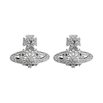 Vivienne Westwood 26SS NARCISSA Logo Earring Platinum White 155940999