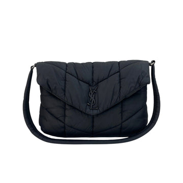 Saint Laurent Black Puffer Nylon Messenger Shoulder Bag H00294 155942560