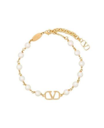 Valentino Beaded V Logo Bracelet 151103718