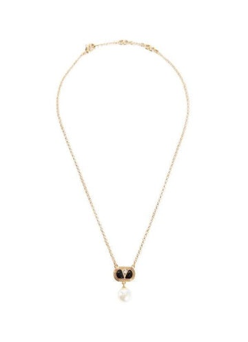 Valentino Oval Metal Necklace 151103930