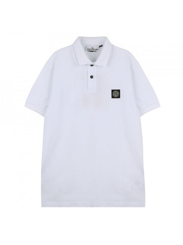 STONE ISLAND コットンエラスタンピケTシャツ 151103926