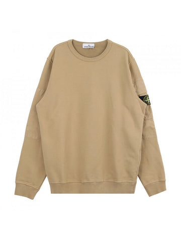 STONE ISLAND Brushierte Baumwollfleece Crewneck Sweatshirt 811563920 V0094 151103931