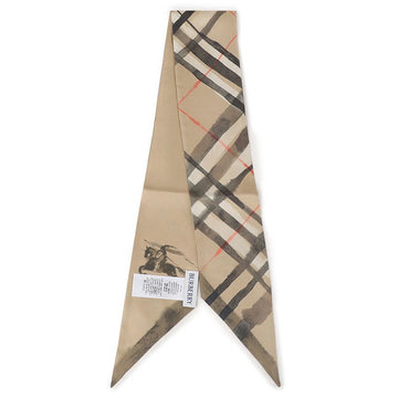 Burberry Skinny Watercolor Check Silk Scarf 152752185