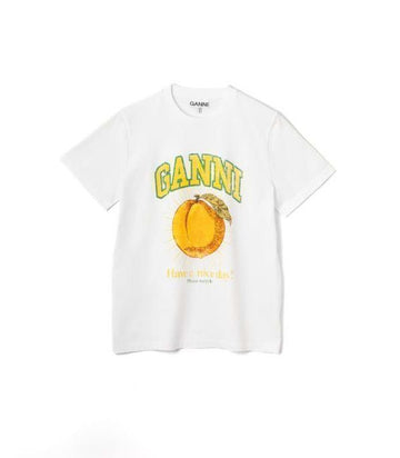 Ganni Relaxed Peach T-Shirt T3529 151 151058680