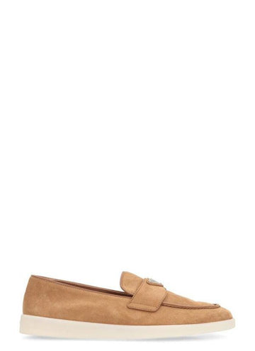 Prada Triangle Logo Suede Loafers 151072837