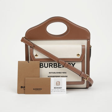 BURBERRY ポケット ミニ トート ショルダーバッグ 155885522