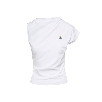 VIVIENNE WESTWOOD 25FW HEBO ドレープ Tシャツ ホワイト 1504000A J001M A401 150834914