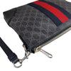 Gucci Black GG Supreme Canvas Web Strap Clutch Bag 523603 155957888 [P]