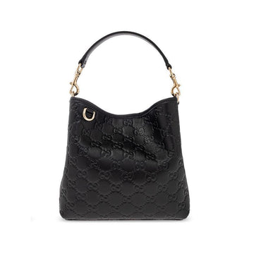 GUCCI 26SS GG エンブレム スモール バケットバッグ ブラック 815118 AAFDV 1000 153855902