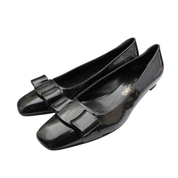 SALVATORE FERRAGAMO Schwarze Satin-Pumps 8C 155961064