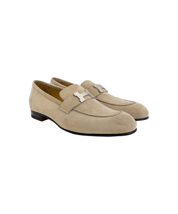 HERMES Paris Loafer 41.5 Griechisch Silber 4HA1288 122700716
