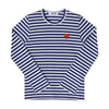 COMME DES GARCONS プレイ レッド ハート ワッペン ストライプ ロングスリーブ Tシャツ AX-T164-051 2 149504881 [P]