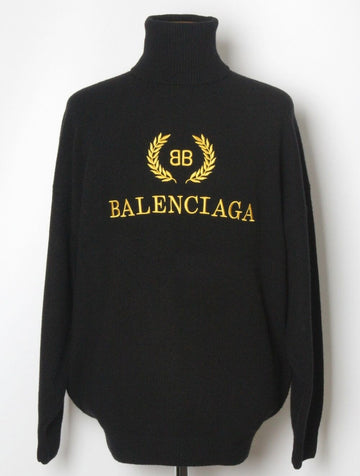 BALENCIAGA 月桂樹刺繍タートルネックニット S 155988908