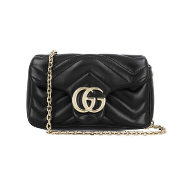 Gucci Matelassé Marmont GG Mini Chain Shoulder Bag 155592479 [P]