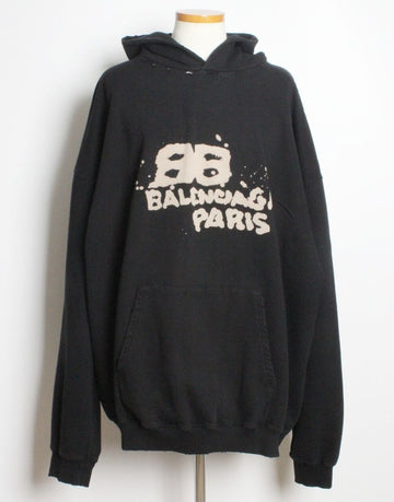 BALENCIAGA ハンドドローンBBフーディーTシャツXL110 155989311
