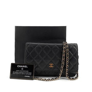 CHANEL キャビア WOC ミニ クロスボディバッグ 155990082