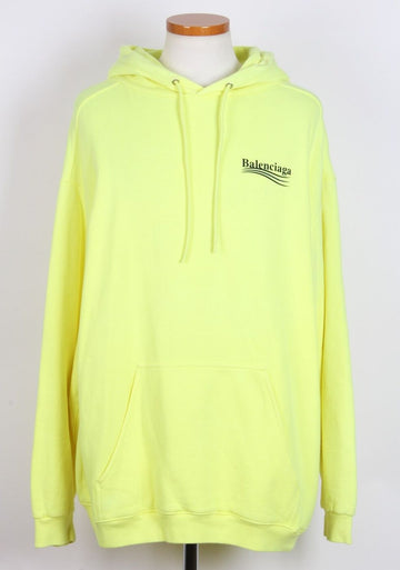BALENCIAGA Wellenlogo Hoodie T-Shirt Neon Gelb XL (105) 155990127