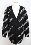 Balenciaga Allover Logo Cardigan Black XS 155990159 [P]
