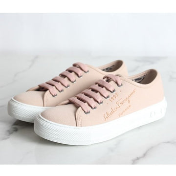 SALVATORE FERRAGAMO キャンバスロゴスニーカー 6.5(240) 155994320