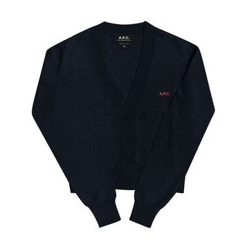 APC F22266 TII DARK NAVY/FRAMBOISE Women's Cardigan 151112696