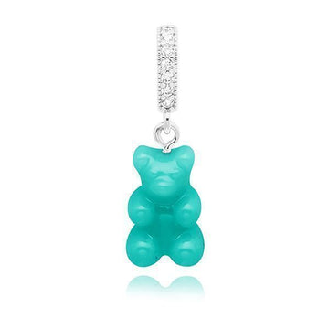 CRYSTAL HAZE JEWELRY NOSTALGIA BEAR-MYKONOS BLAU-PAVE KANALISIERUNG SILBER Damen Charm 151113044