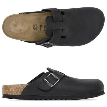 Birkenstock Black Boston Oiled Leather Mule 59463 / 059463 154764587 [P]