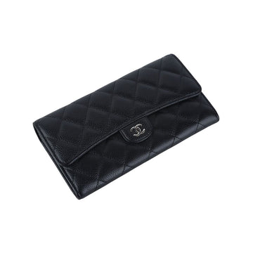 CHANEL キャビア クラシック フラップ レディース 長財布 37146K 155995371