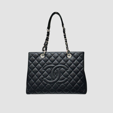 CHANEL Caviar Grand Shopping Chain Shoulder Black Silver A50995 19 Series 155995454