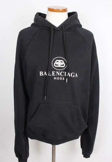 BALENCIAGA Kapuze mit BB-Logo Schwarz M 155995674