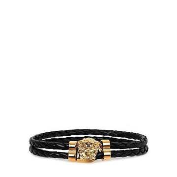 VERSACE 26SS ブラック ゴールドメデューサ ダブルブレスレット DG05579 DMTN D41O 155331094