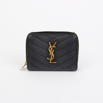 Saint Laurent Compact Zippered Round Wallet 403723 155732415