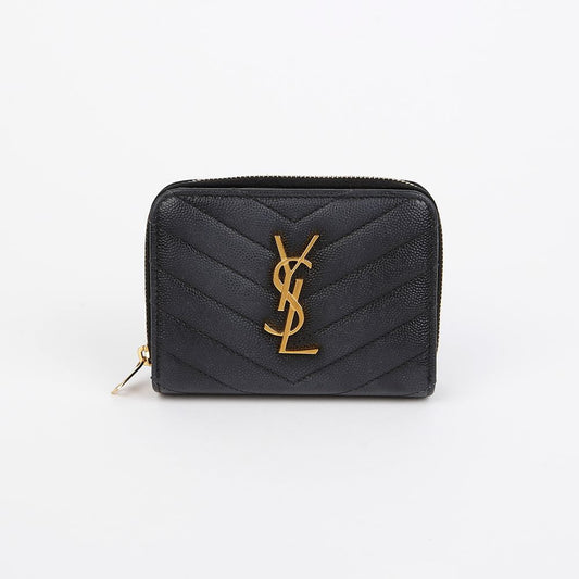 Saint Laurent Compact Round Bi-Fold Wallet 403723 155732415 [P]