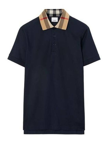Burberry Checkered Collar Cotton Turtleneck Shirt Polo 8072661 133027384