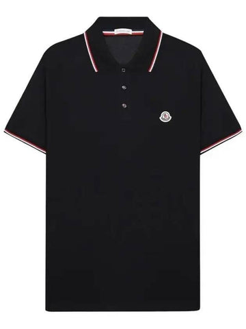 MONCLER Pique-Polo-Shirt mit 3-Farben-Besatz 8A70300 84556 999 133040464