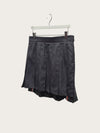 THOM BROWNE Grau Woll-Twill Dropback Falten Minirock 155997773 [P]
