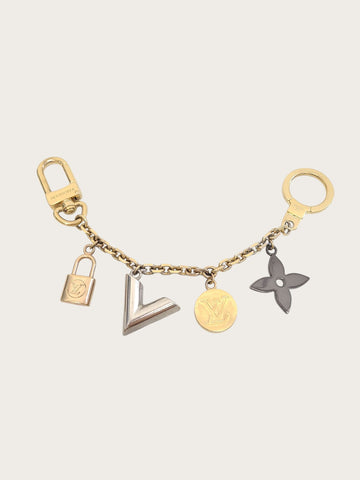 LOUIS VUITTON モノグラムフラワーカレイドVパドロックキーチャーム 155997827