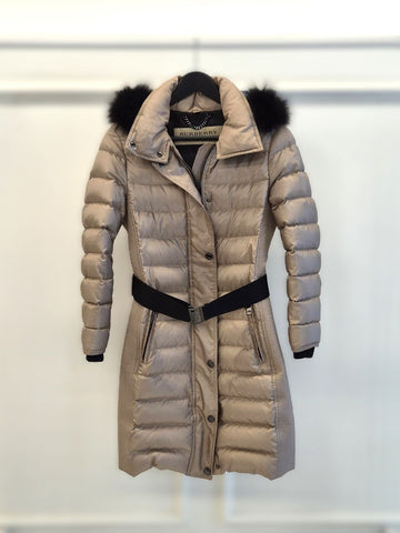 BURBERRY フード付きダウンコート ベージュ A+ 状態 38 155997847