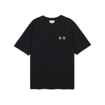 MAISON KITSUNE メンズ ダブル フォックス ヘッド コンフォート Tシャツ アンスラサイト OM011CFKJ7025-P190 152318970