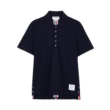 THOM BROWNE Piqué Streifen Polo-Shirt 155998015
