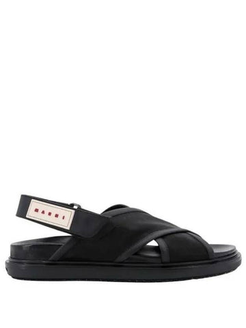 MARNI ロゴパッチクリスクロスサンダル 133042363