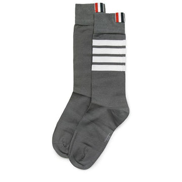 Thom Browne Medium Gray Diagonal Mid Socks 26SS 01690 035 154025678