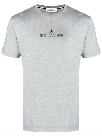 STONE ISLAND Stempel Einfarbig Baumwolljersey Kurzarm T-Shirt Slim Fit 79152NS81 V0M64 133073220