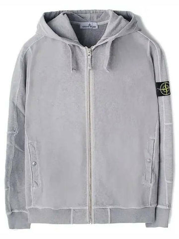 Stone Island Old Treatment Malfile Fleece Hooded Full Zipper Sweatshirt Regular Fit 801563160 V0164 133074808