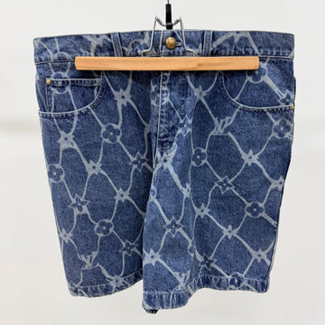 LOUIS VUITTON Monogram Denim Shorts 24ss 30 156004653