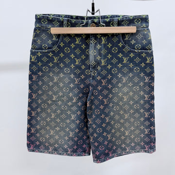 LOUIS VUITTON Monogram Rainbow Denim Shorts 28 156004670