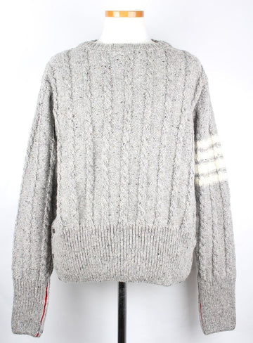 THOM BROWNE Ajour-Kabel Strickwaren Grau 5(110) 156039191