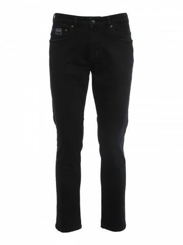 Versace Men's Straight Leg Real Logo Print Jeans 71GABCD1CDW06906 Black 149120805