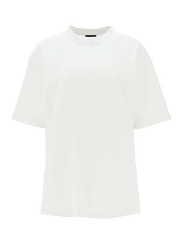 BALENCIAGA ラージフィットラインストーンTシャツ641655TOVJ69067 133028171